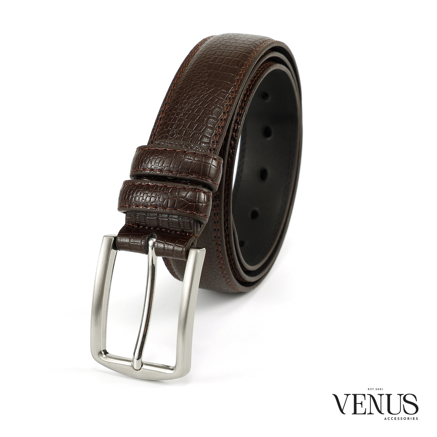 Leather men's belt
