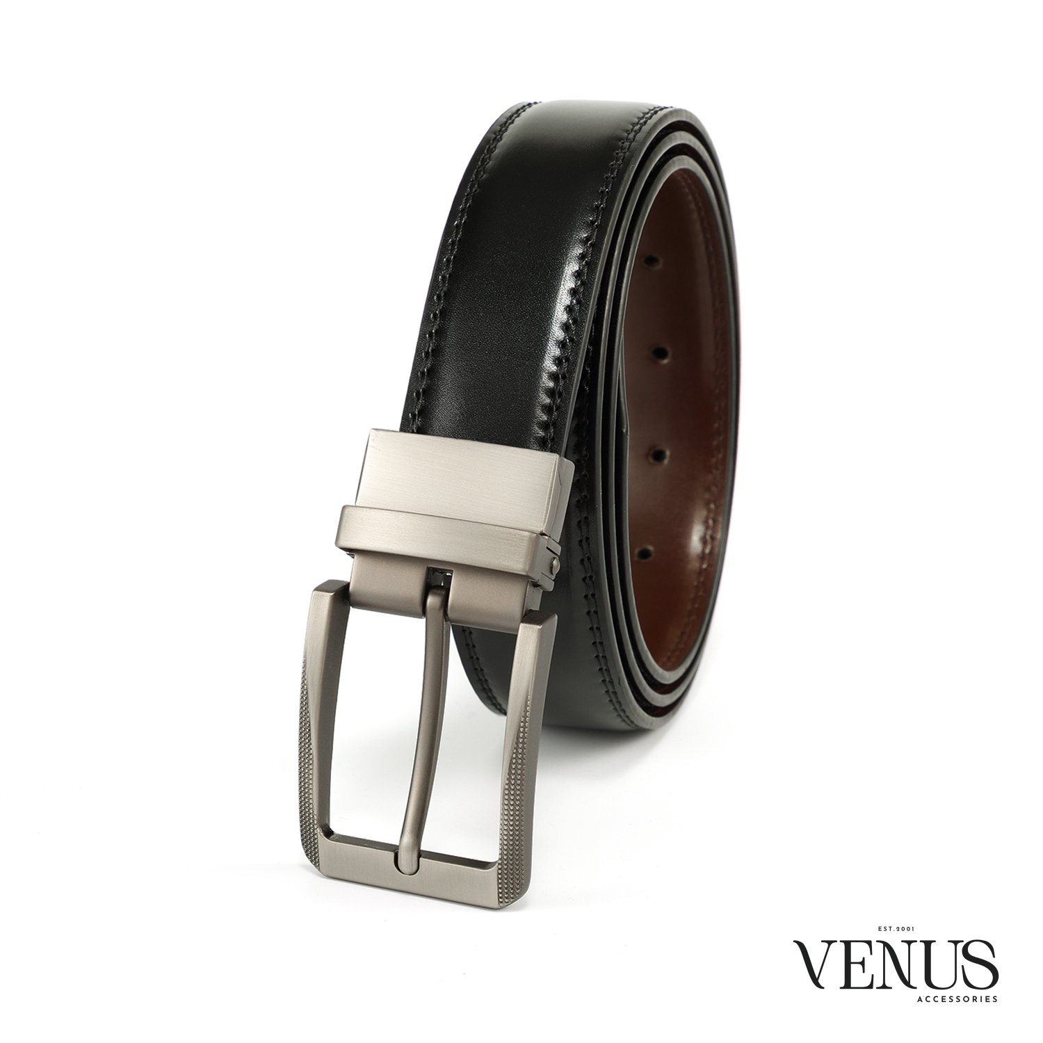 Leather men's belt